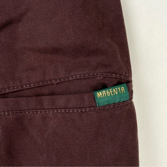 Magenta Dark Brown Chinos - Picture 3 of 7